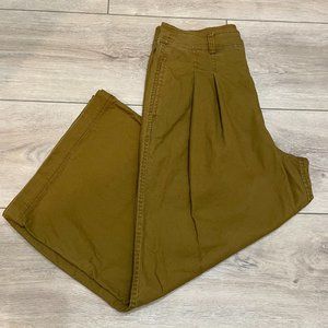 Madewell Pleated Wide Leg Pant, Cotton Size 8